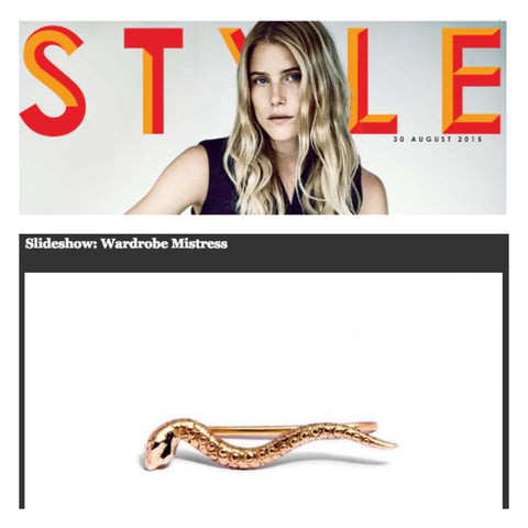 i+i snake earring in Sunday Times Style Magazine