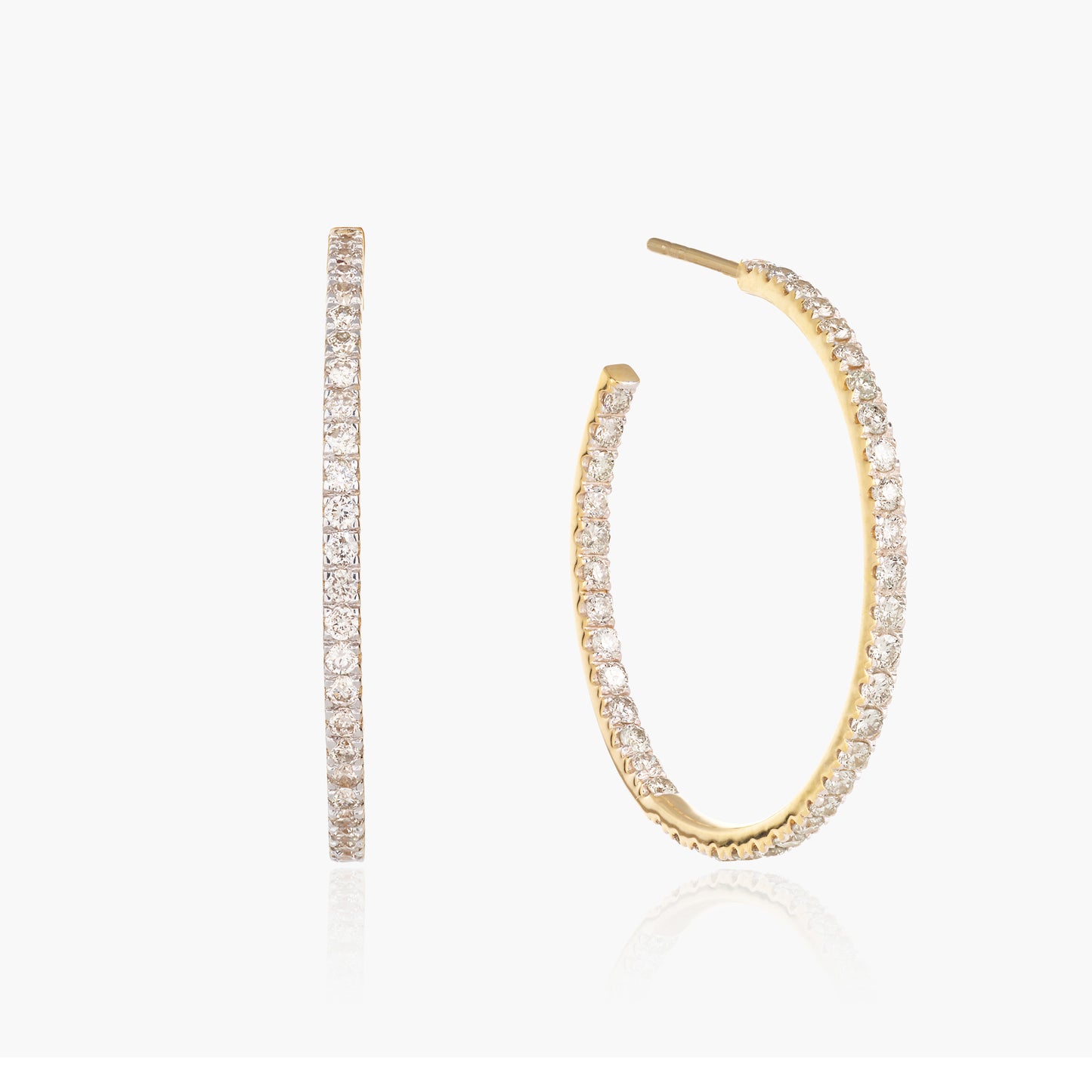 Oh So Glamorous! Diamond hoops (large)