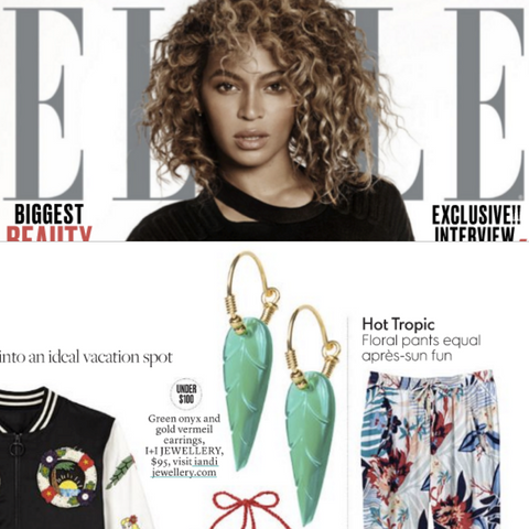 i+i earrings in ELLE USA!