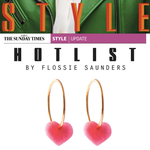 i+i heart earrings in Sunday Times Hot List!