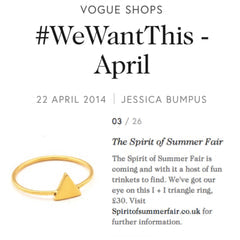 i+i Triangle Ring in British Vogue!