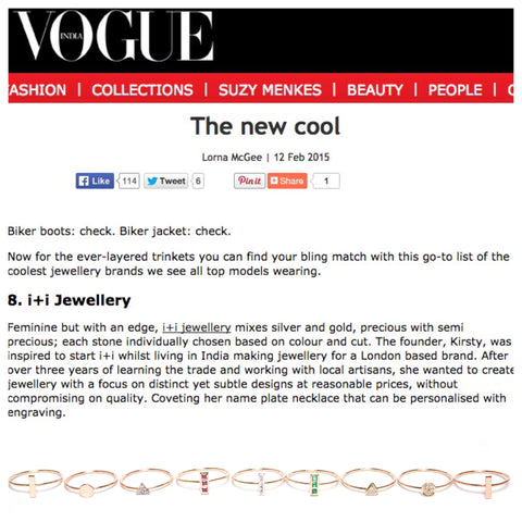 i+i jewellery on Vogue Online!