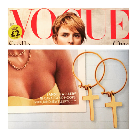 i+i Cross Hoop Earrings in British Vogue!