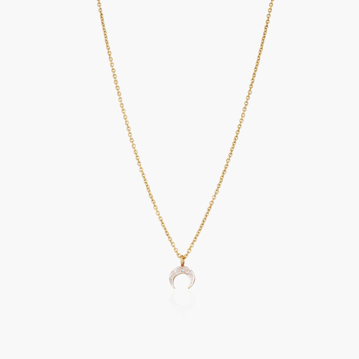 Diamond Crescent Moon Necklace