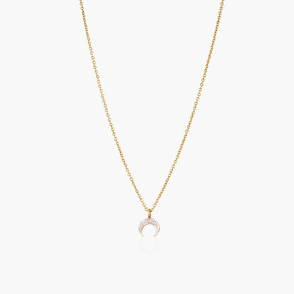 Diamond Crescent Moon Necklace