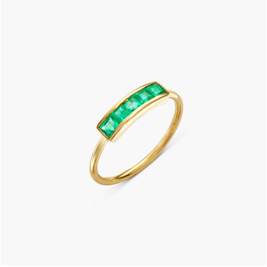 Emerald Pinky Promise Ring