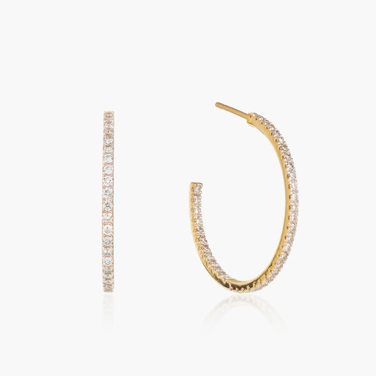 Oh So Glamourous! Dimond hoops (medium)