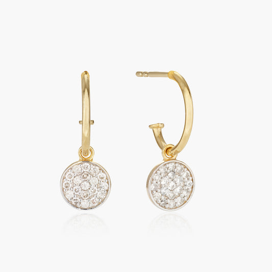 Revolve Diamond Hoop earrings