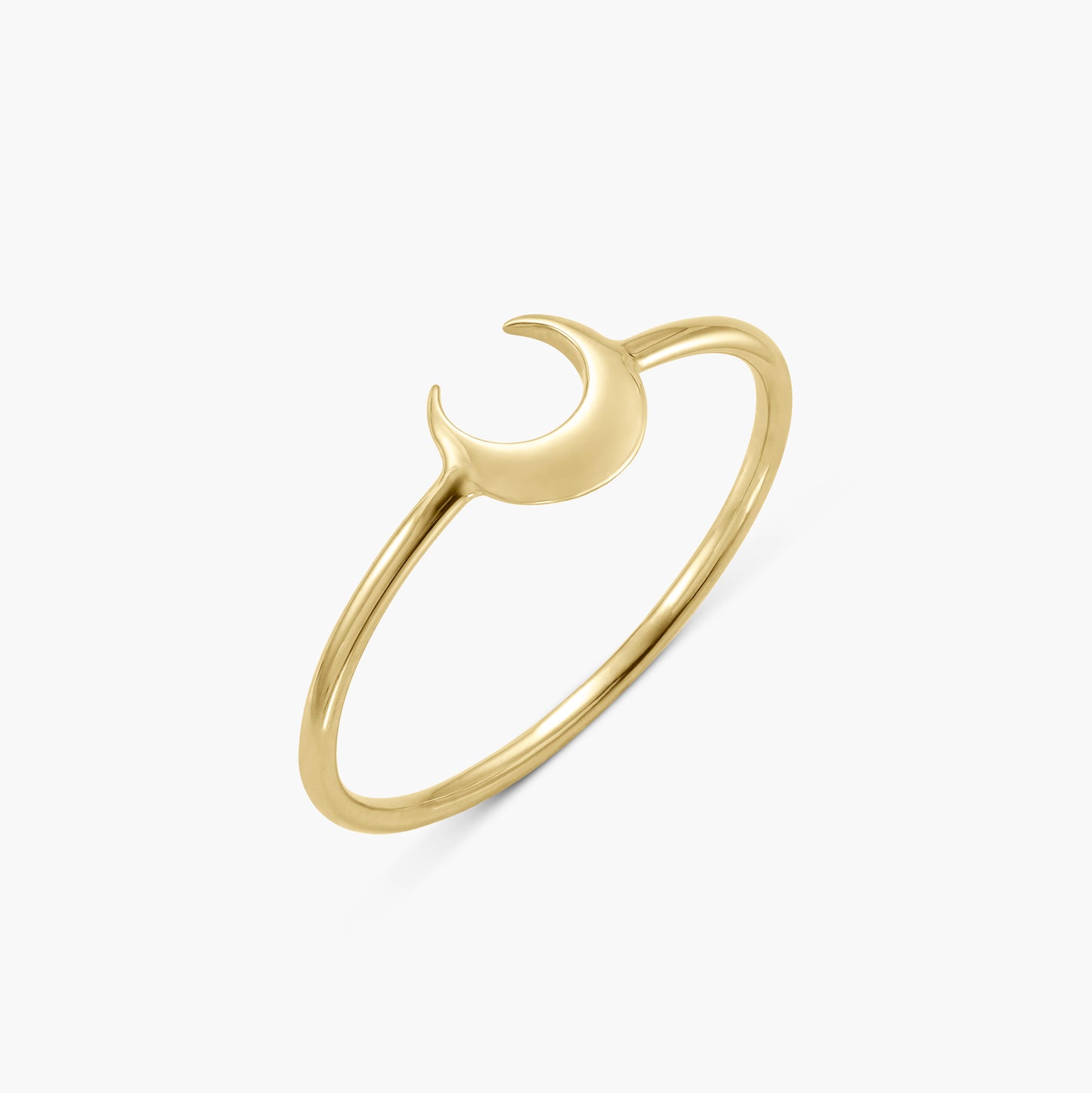 Crescent Moon Gold Ring