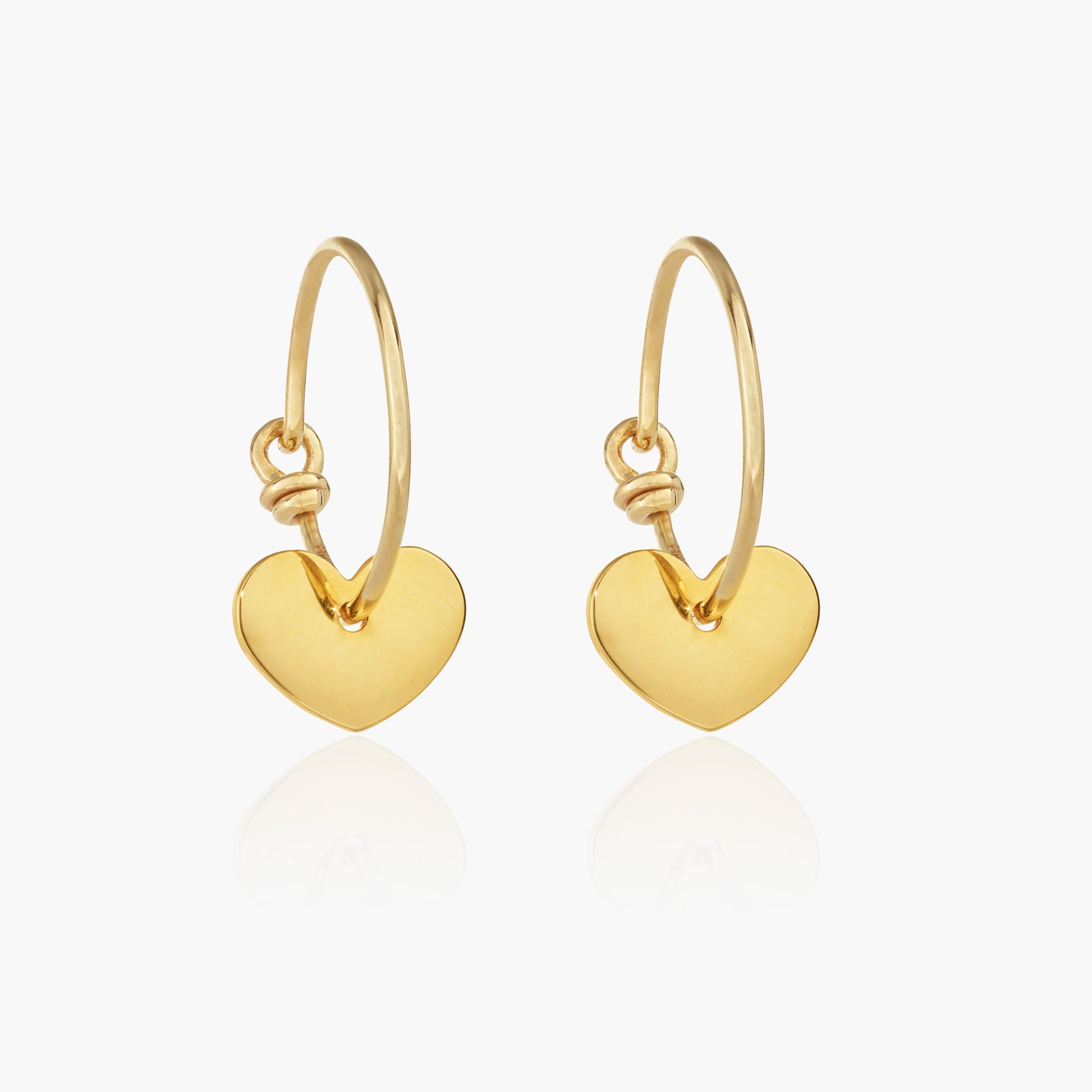 Heart of Gold Hoop Earrings (vermeil)