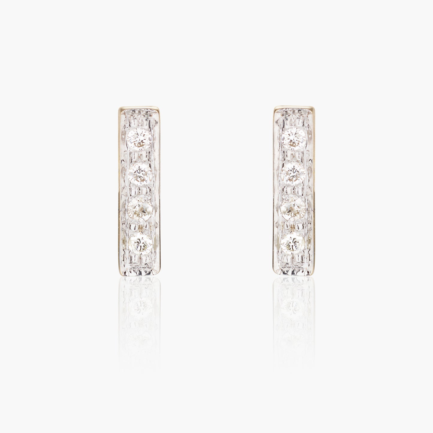 Raise the Bar Rectangle Diamond studs