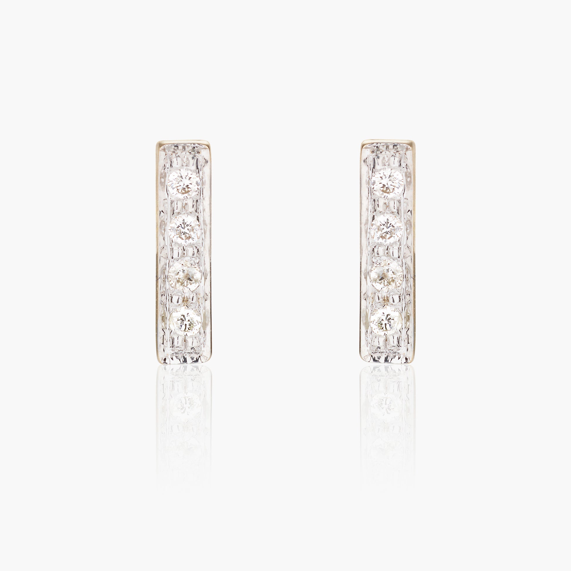 Raise the Bar Rectangle Diamond studs