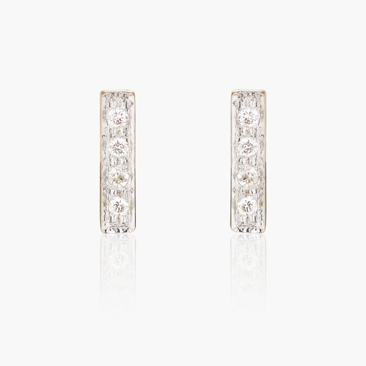 Raise the Bar Rectangle Diamond studs