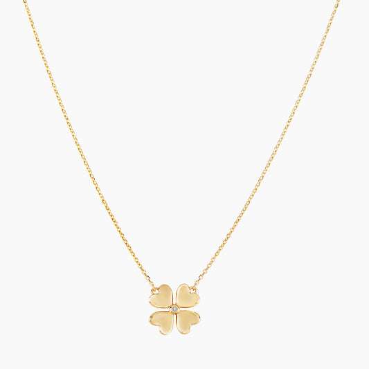 Lucky Love Gold Necklace with Diamond