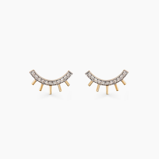 Good night darling gold studs in diamonds