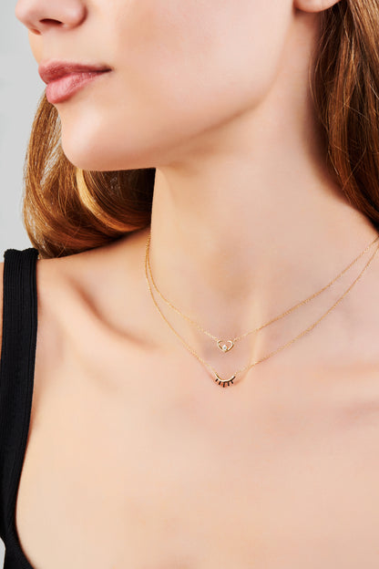 Open Your Heart Gold Necklace with Diamond