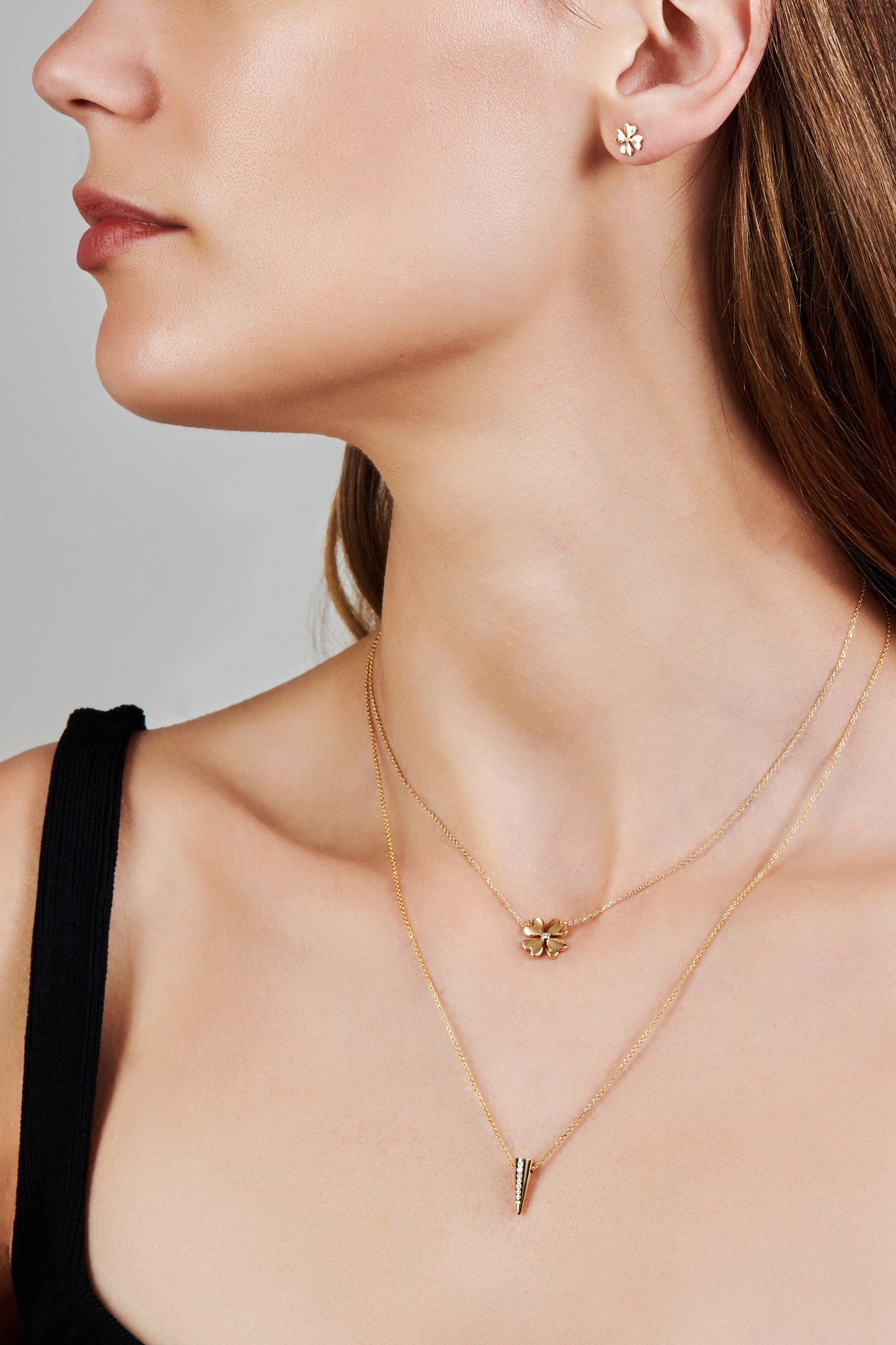 Lucky Love Gold Necklace with Diamond