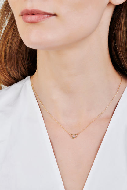 Open Your Heart Gold Necklace with Diamond